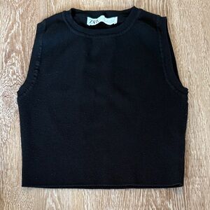 Zara Elegant Black Knit Tank